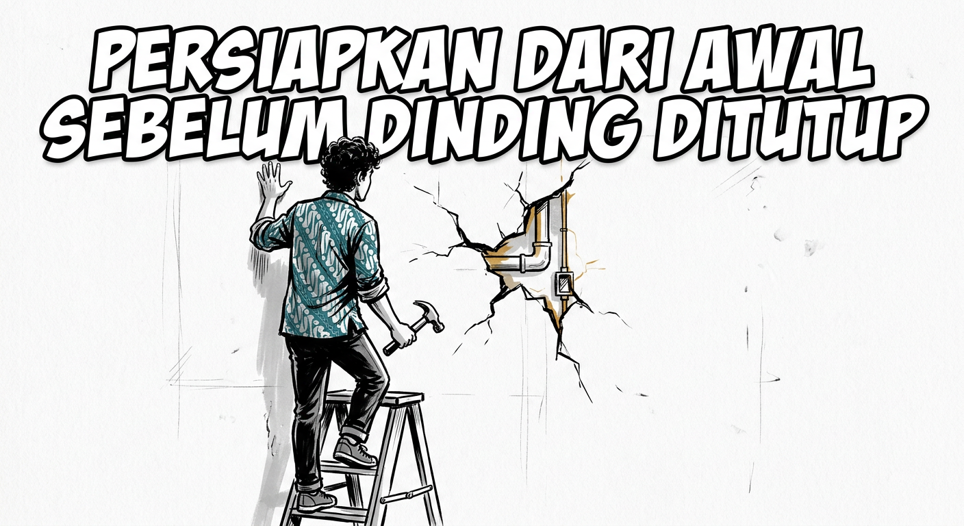 Sparing Rumah: Persiapkan dari Awal Sebelum Dinding Ditutup