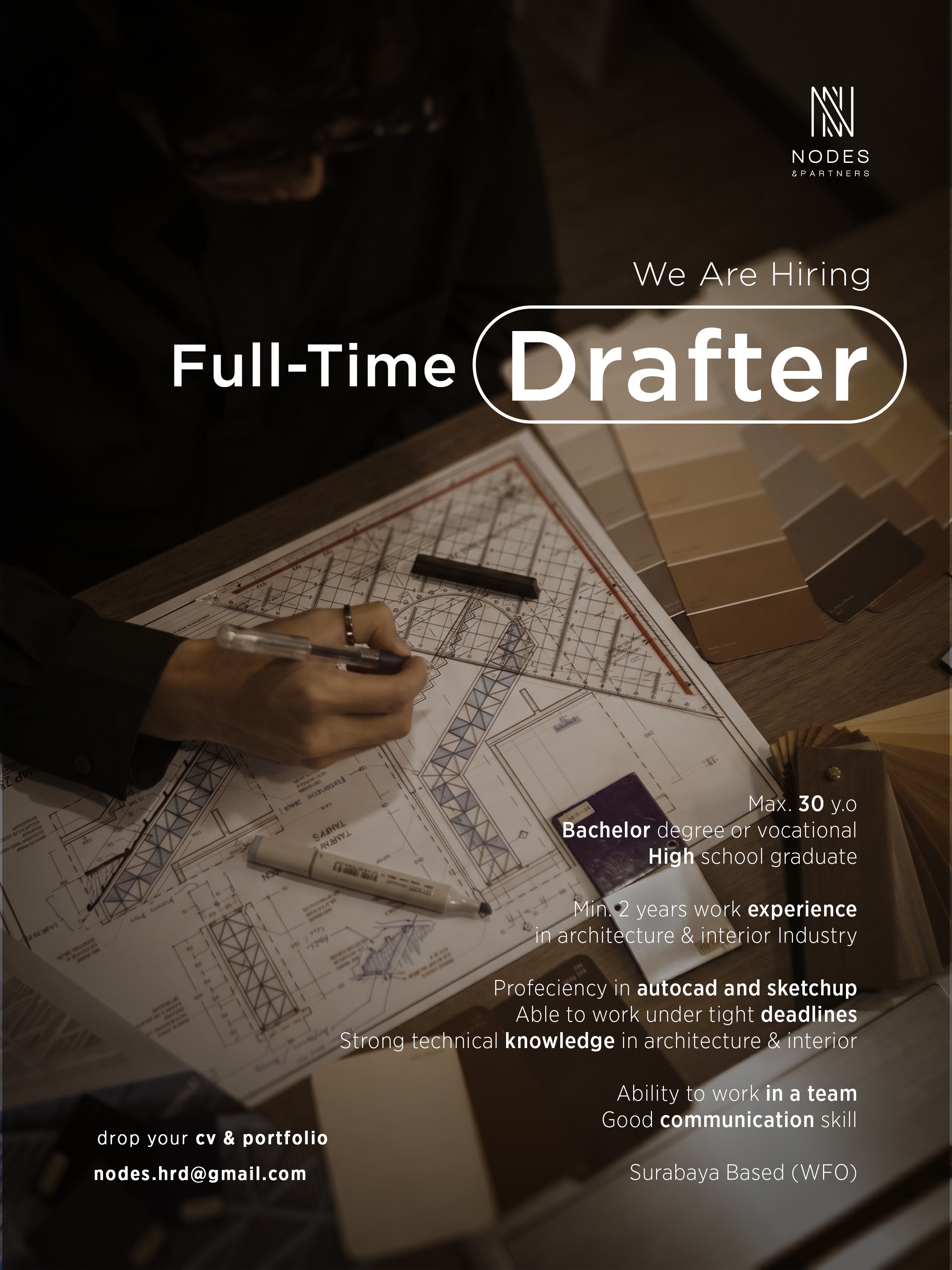 Poster Lowongan Drafter di Nodes and Partners Surabaya 1