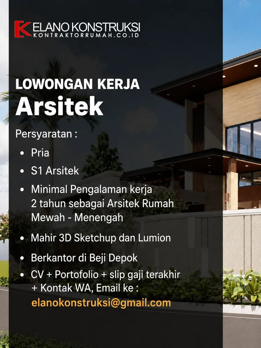 Poster Arsitek - Depok | elano konstruksi 1