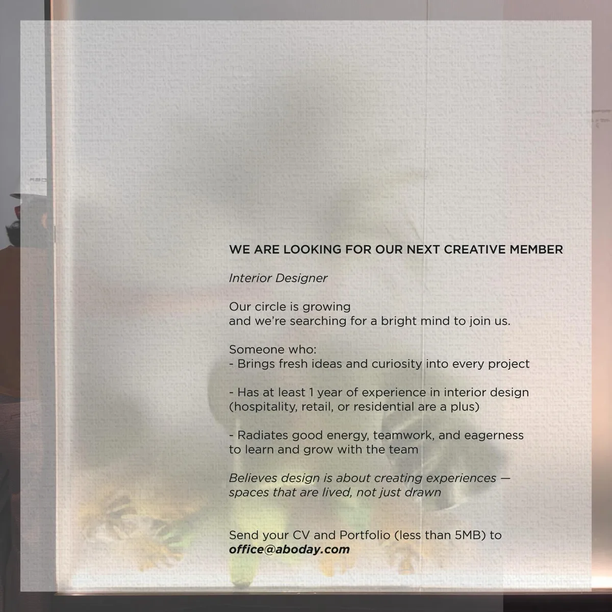 Poster Interior Designer - Jakarta | Aboday 1