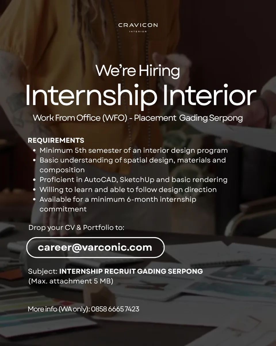 Poster Junior Architect - Tangerang | Varconic Architecture Interior 6