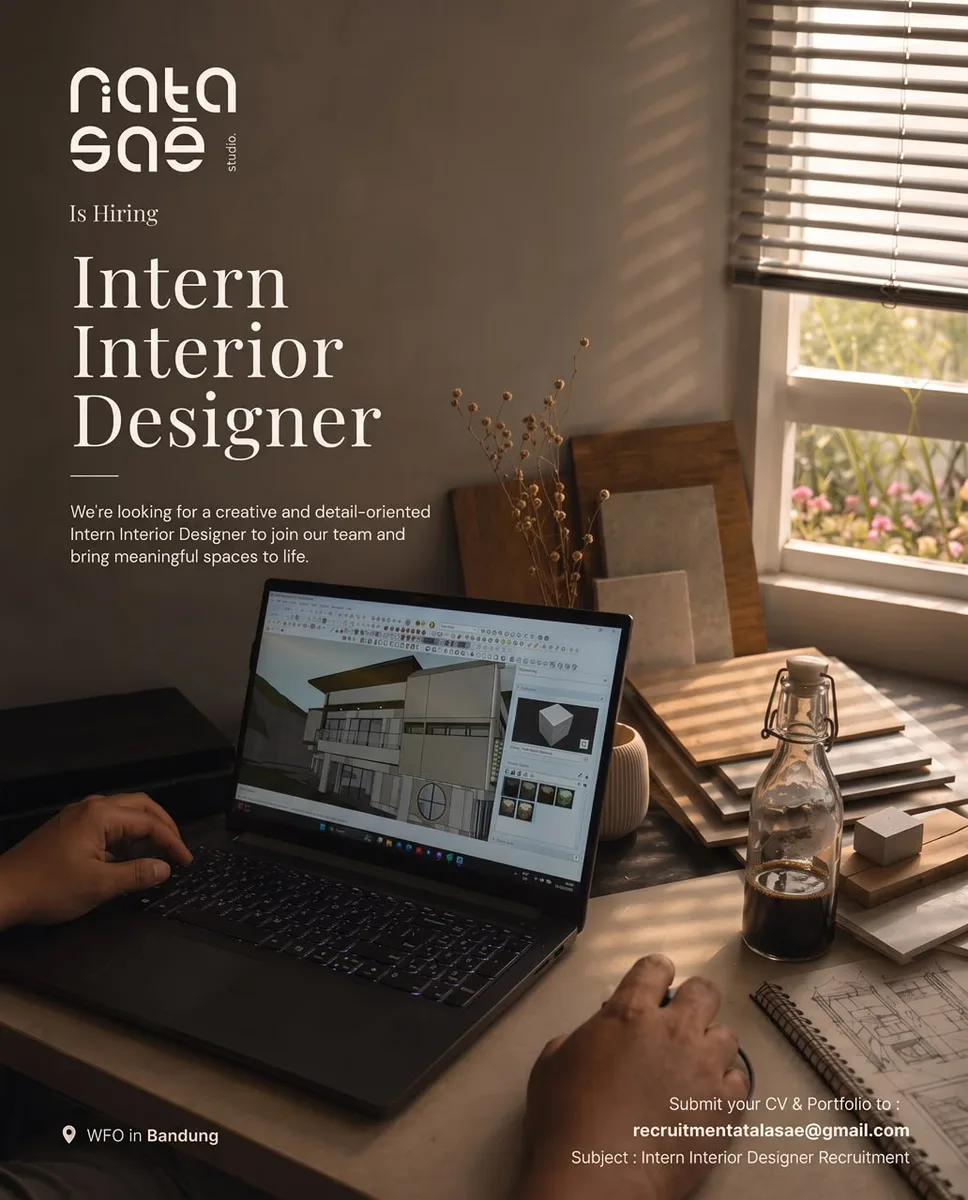 Poster Lowongan Intern Architect di Natasaestudio Bandung 2